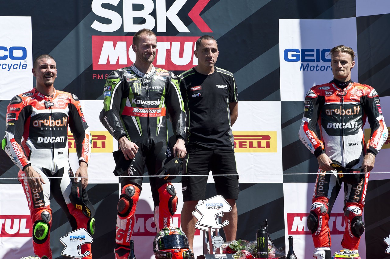 SBK Laguna Seca 2016 Sykes Vince Gara 2 Su Giugliano E Davies Out Rea