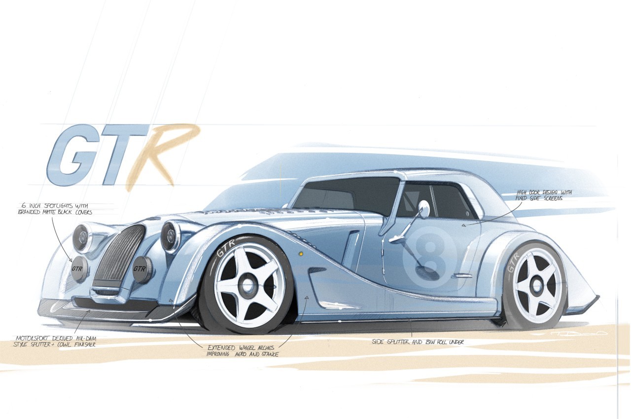 Morgan Plus 8 GTR 2021: primi render ufficiali