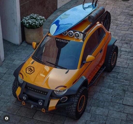 Fiat 500 Scoiattolo off-road: le immagini rendering