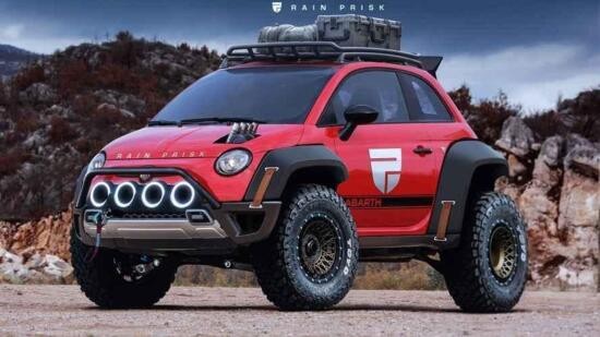 Fiat 500 Scoiattolo off-road: le immagini rendering