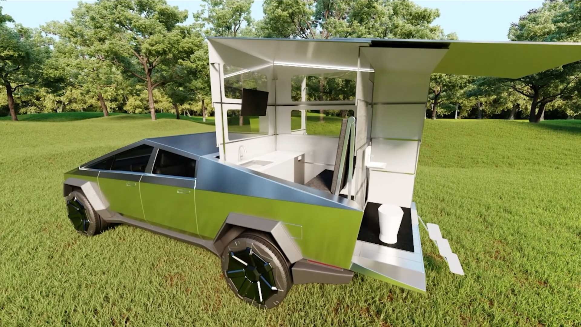 Tesla Cybertruck camper: le immagini ufficiali