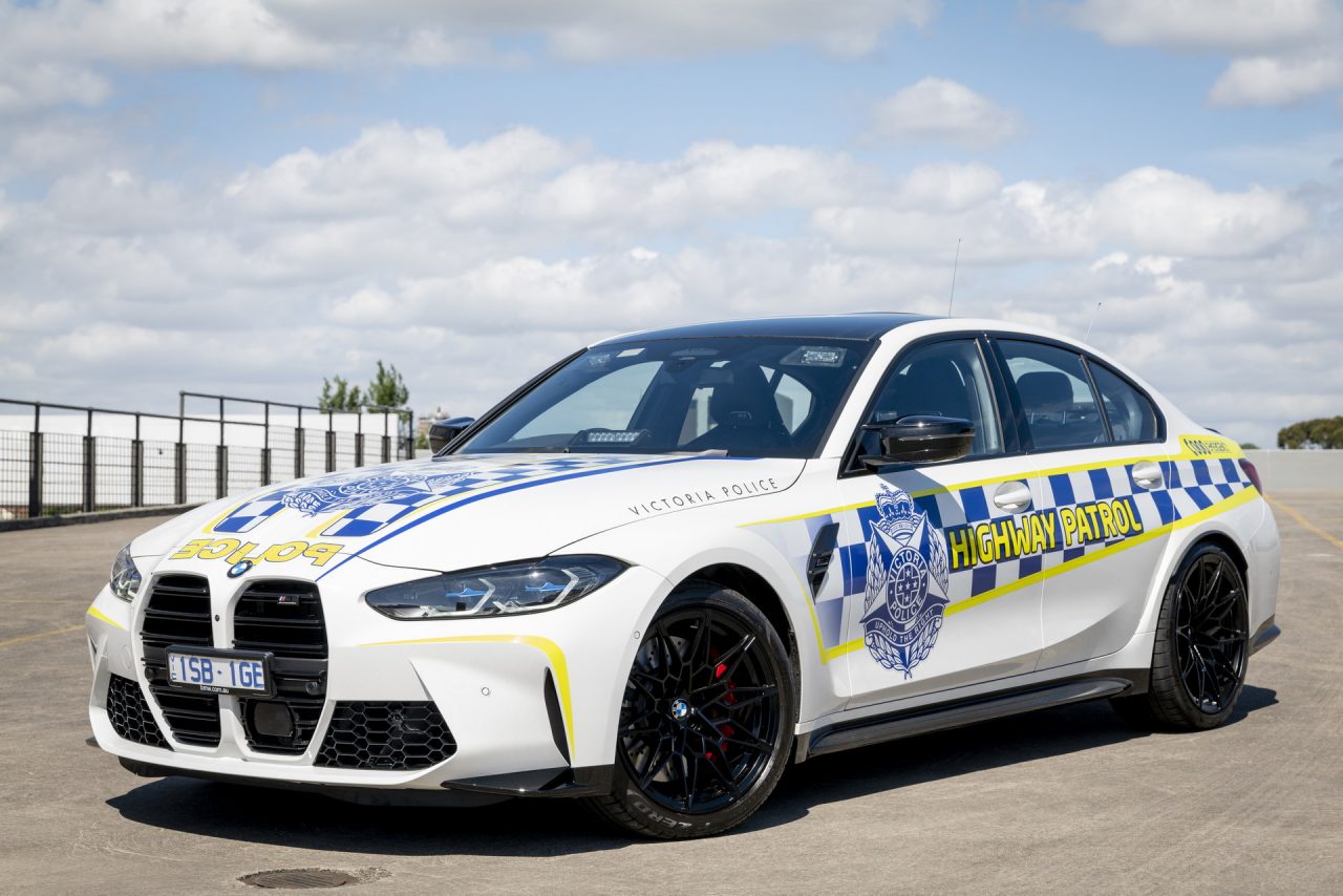 La BMW M3 Competition della Victoria Police Highway Patrol