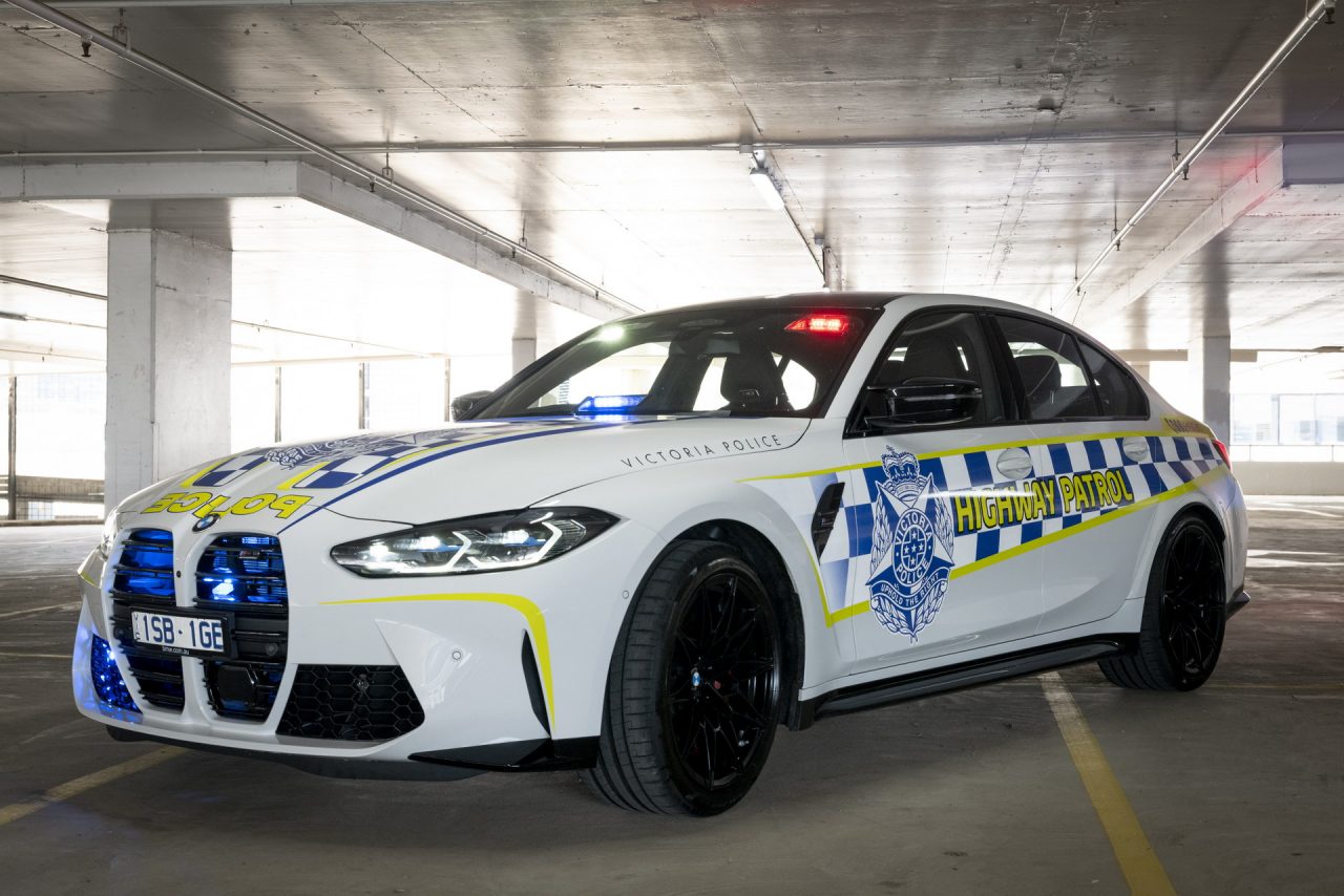 La BMW M3 Competition della Victoria Police Highway Patrol