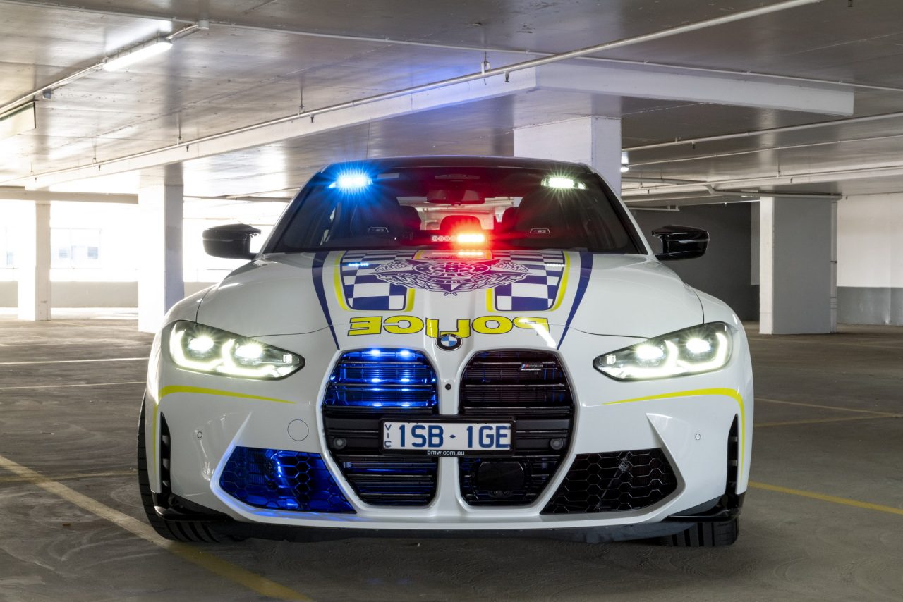 La BMW M3 Competition della Victoria Police Highway Patrol