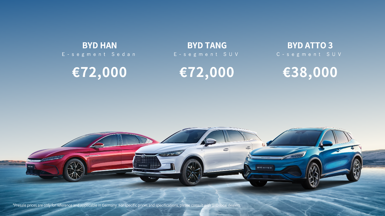 BYD Atto 3, Han e Tang: le immagini ufficiali