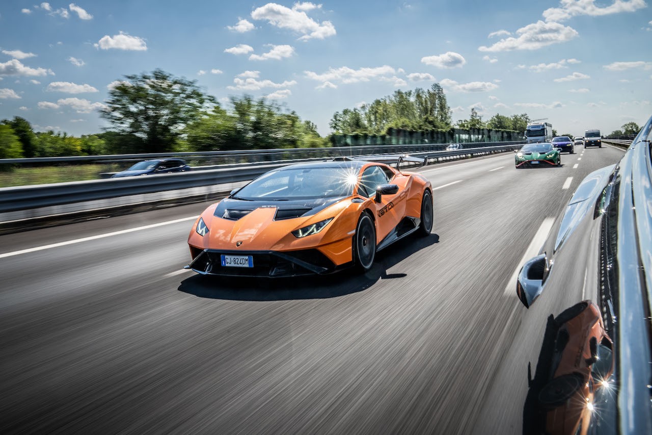 Lamborghini Huràcan STO: le foto del viaggio al Red Bull Ring