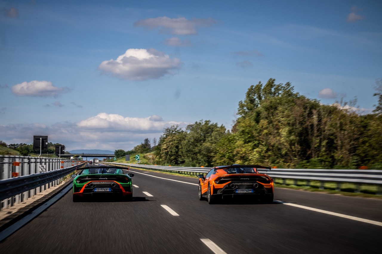 Lamborghini Huràcan STO: le foto del viaggio al Red Bull Ring