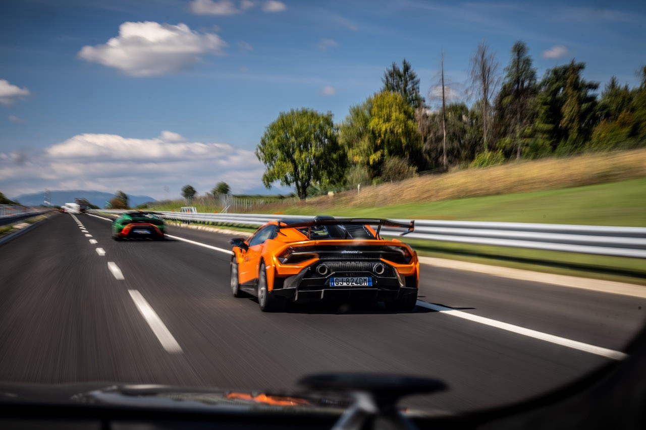 Lamborghini Huràcan STO: le foto del viaggio al Red Bull Ring