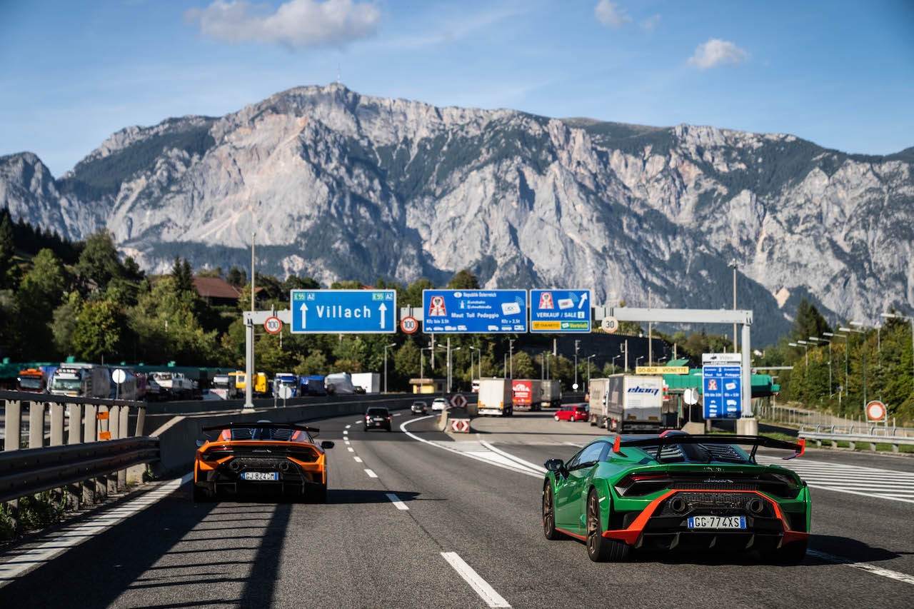 Lamborghini Huràcan STO: le foto del viaggio al Red Bull Ring