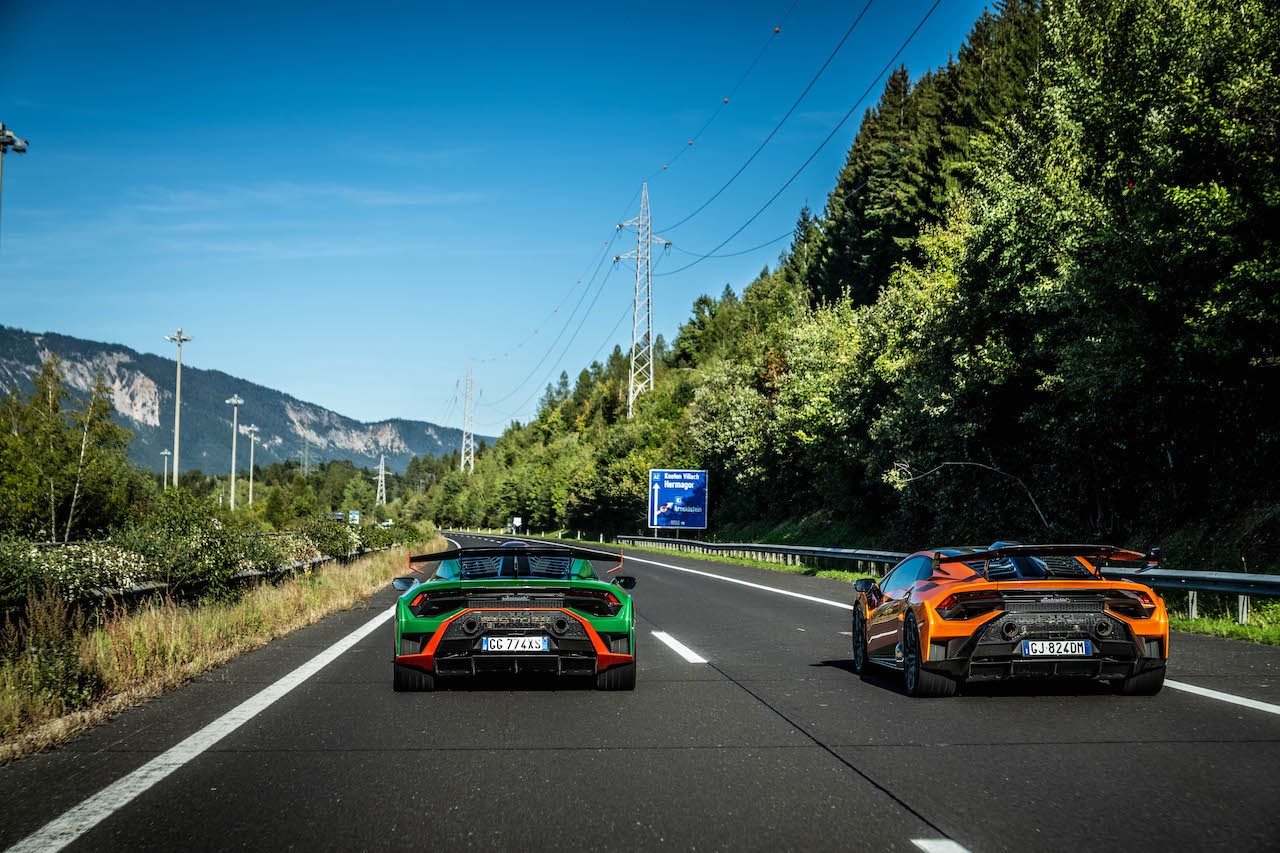 Lamborghini Huràcan STO: le foto del viaggio al Red Bull Ring