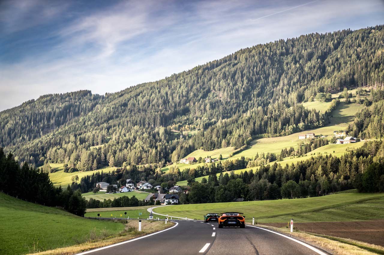 Lamborghini Huràcan STO: le foto del viaggio al Red Bull Ring