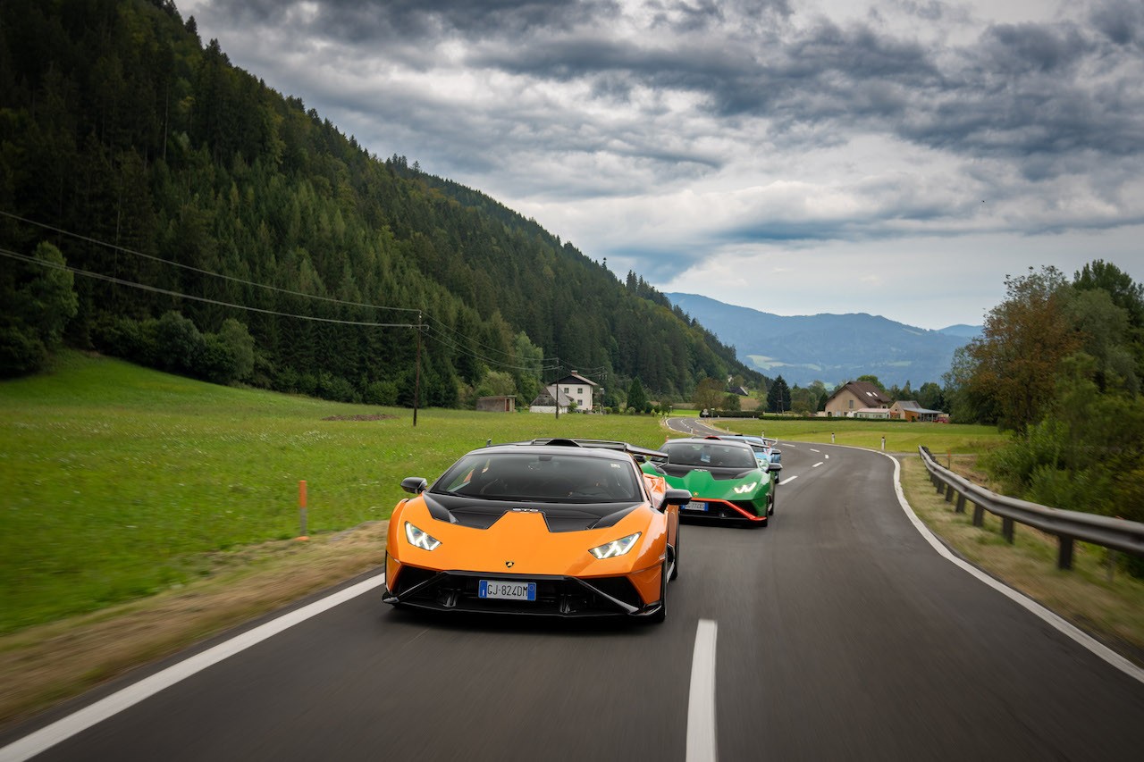 Lamborghini Huràcan STO: le foto del viaggio al Red Bull Ring