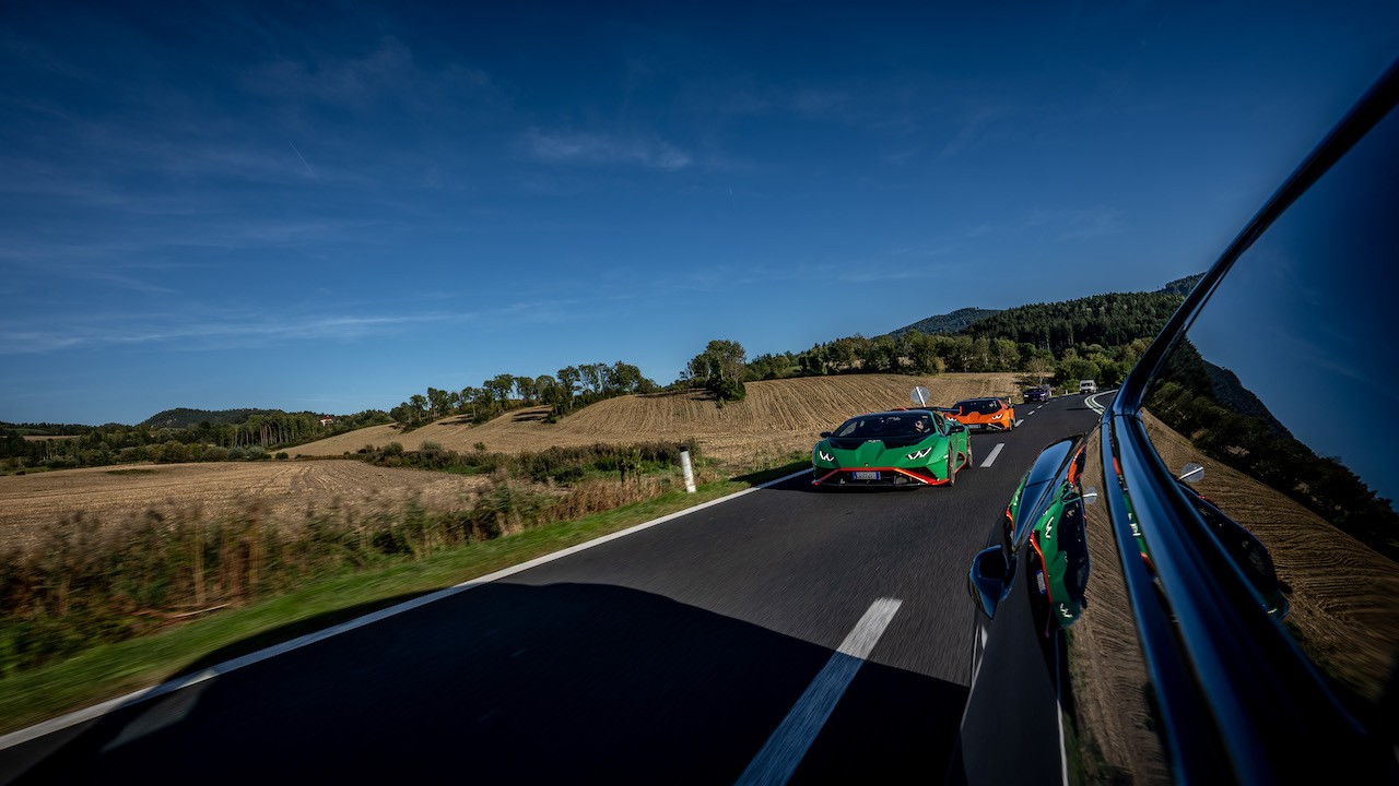 Lamborghini Huràcan STO: le foto del viaggio al Red Bull Ring