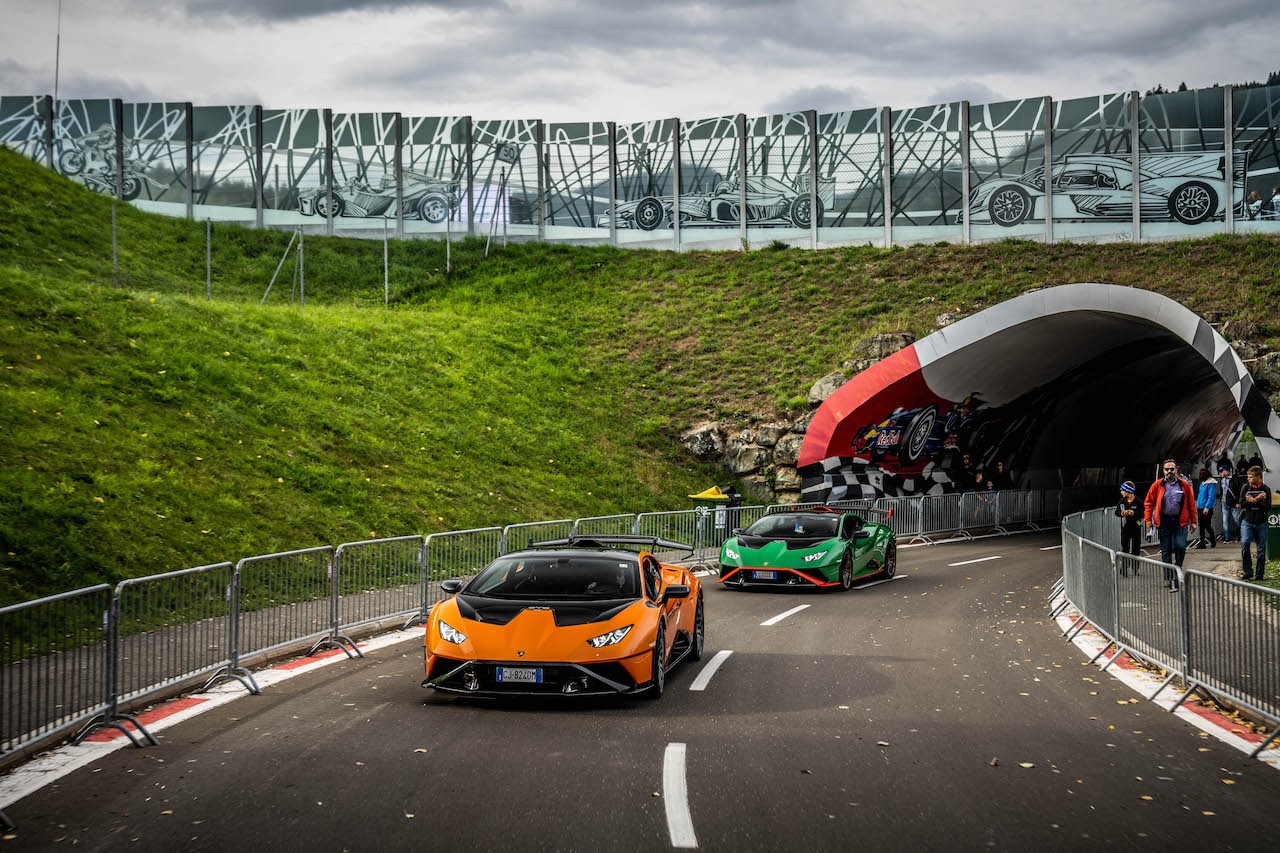 Lamborghini Huràcan STO: le foto del viaggio al Red Bull Ring