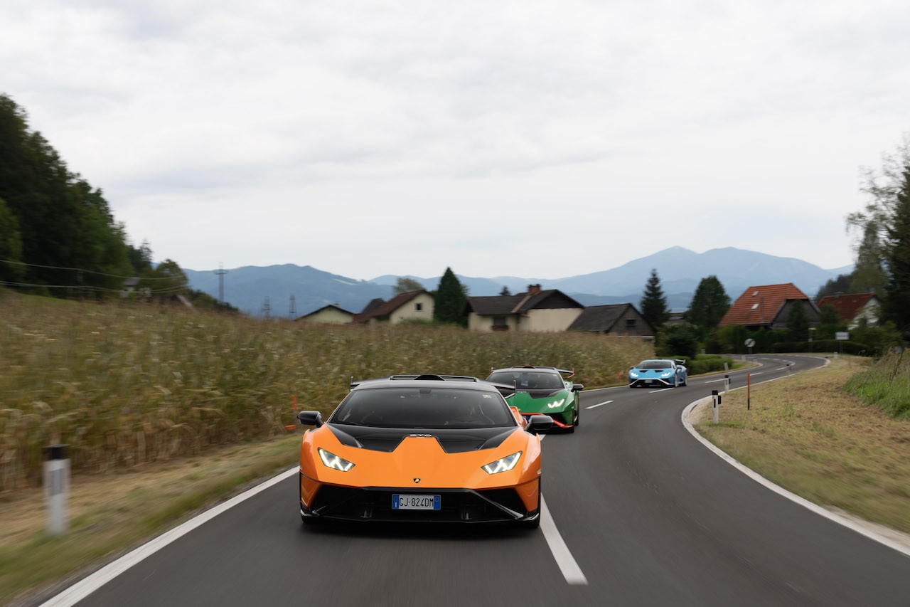 Lamborghini Huràcan STO: le foto del viaggio al Red Bull Ring