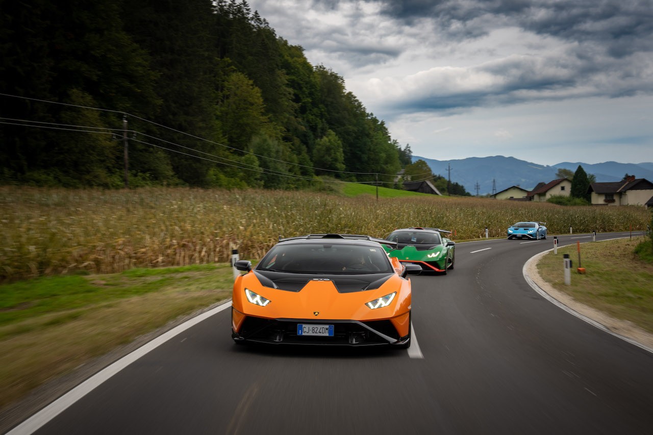 Lamborghini Huràcan STO: le foto del viaggio al Red Bull Ring