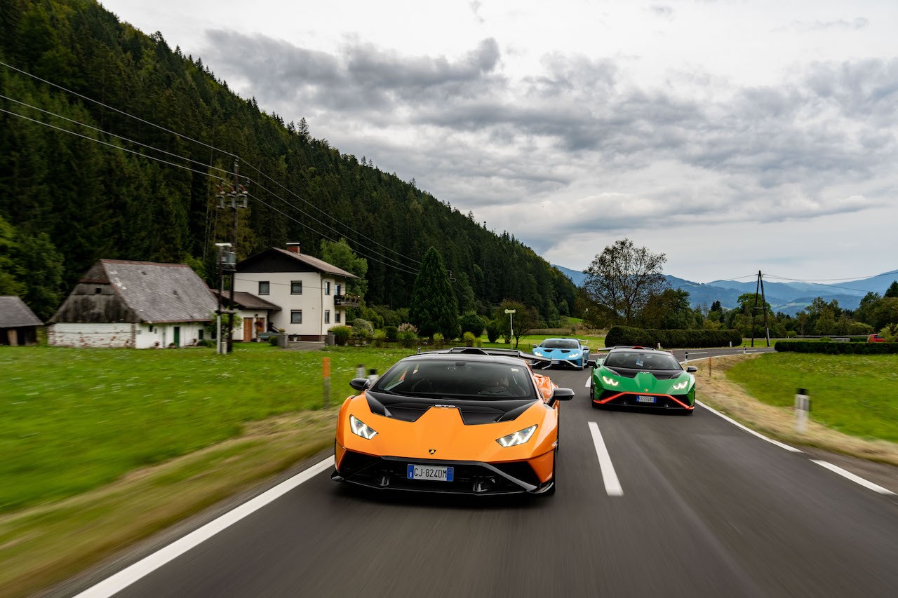 Lamborghini Huràcan STO: le foto del viaggio al Red Bull Ring