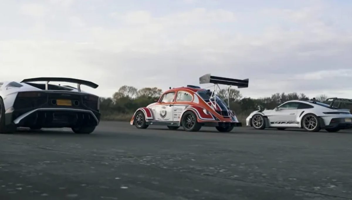 Bug Zappa sfida Porsche 911 GT3 RS e Lamborghini Aventador SV